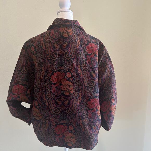 NWOT White Stag Jacket Tapestry Red Multi Floral SZL - Picture 2 of 11